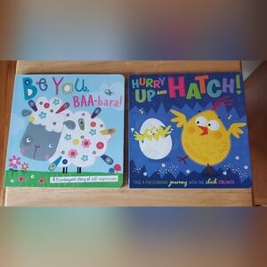 Two Hardcover Large 9" X 9" Children's Books New